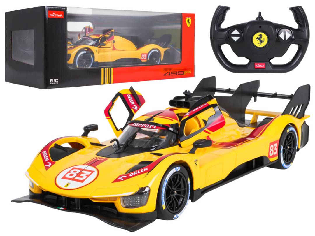 Rastar Ferrari 499P RC automobil 1:14 žuti_1