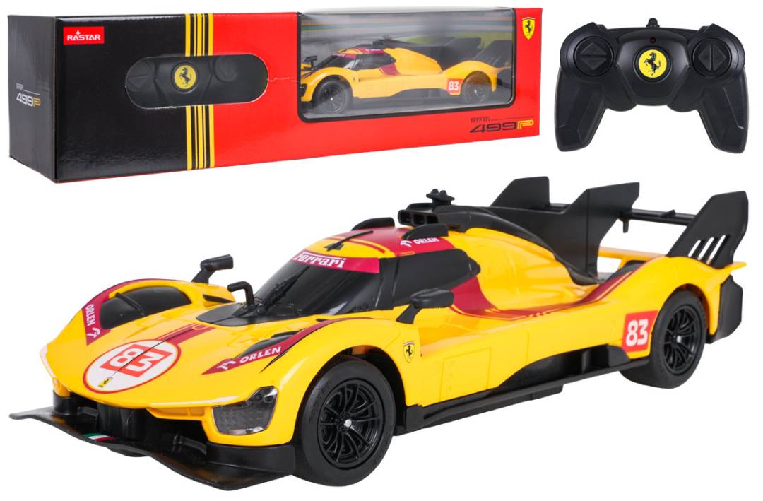 Rastar Ferrari 499P R/C automobil 1:24 žuti_1