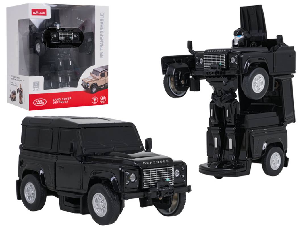 Rastar Land Rover Defender 2 u 1 metalni auto-robot 1:32 crni_1