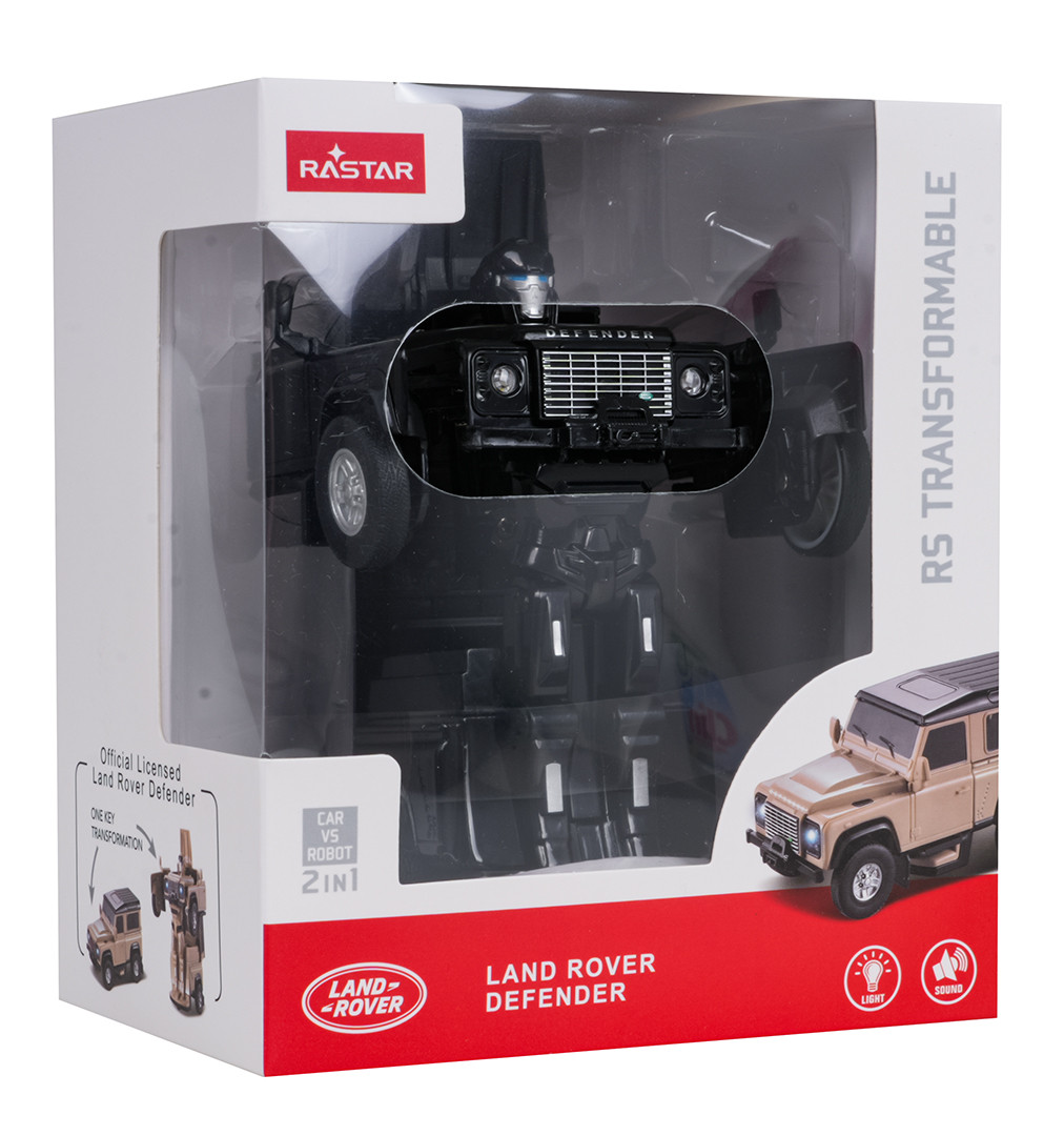 Rastar Land Rover Defender 2 u 1 metalni auto-robot 1:32 crni_10