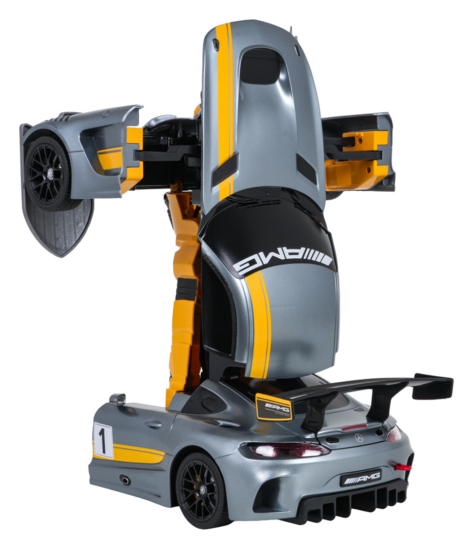 Rastar Mercedes-AMG GT3 auto robot 2 u 1 na daljinsko upravljanje 1:14 sivo_5
