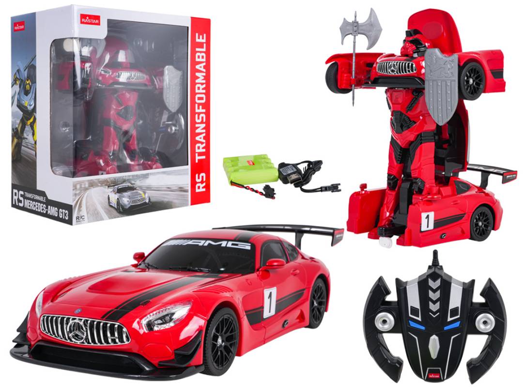 Rastar Mercedes-AMG GT3 auto robot 2 u 1 na daljinsko upravljanje, crveni_1