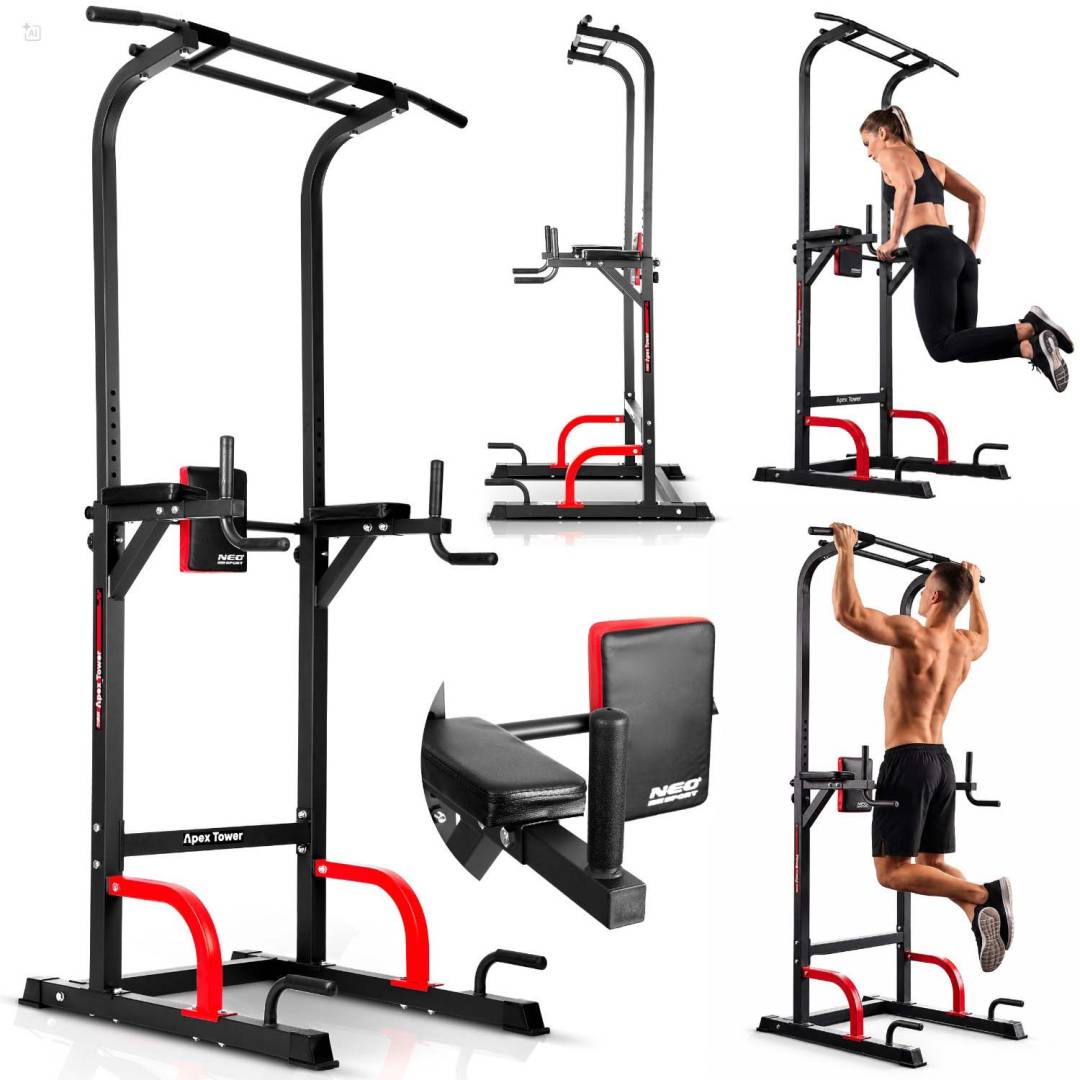 Samostojeći stalak za zgibove i dipse Neo-Sport Apex Tower_1