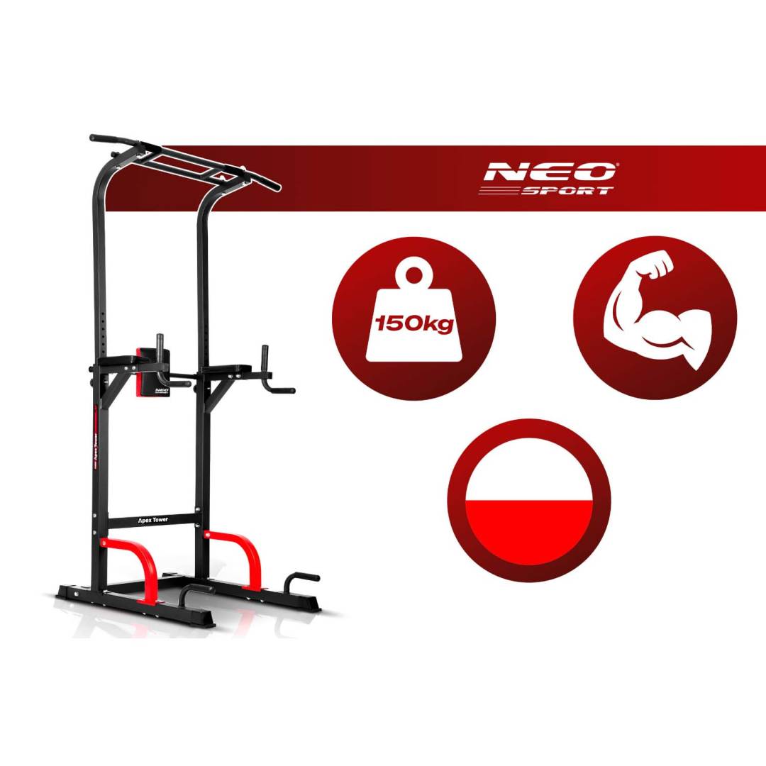Samostojeći stalak za zgibove i dipse Neo-Sport Apex Tower_2