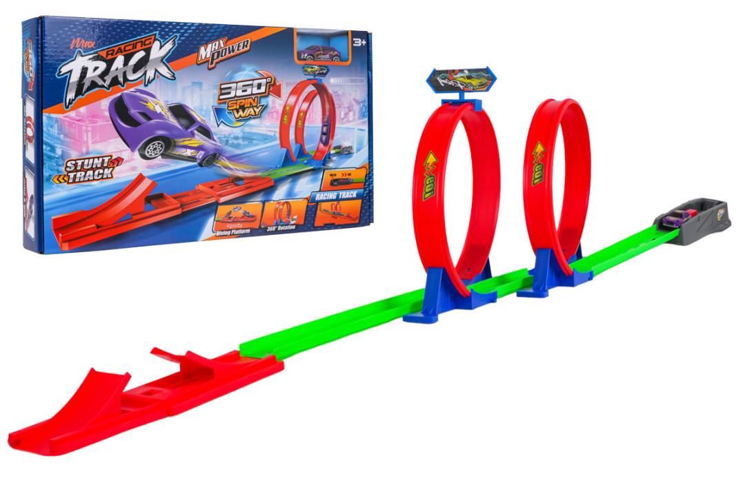 Staza s dvostrukom petljom 128 cm s autićem_1