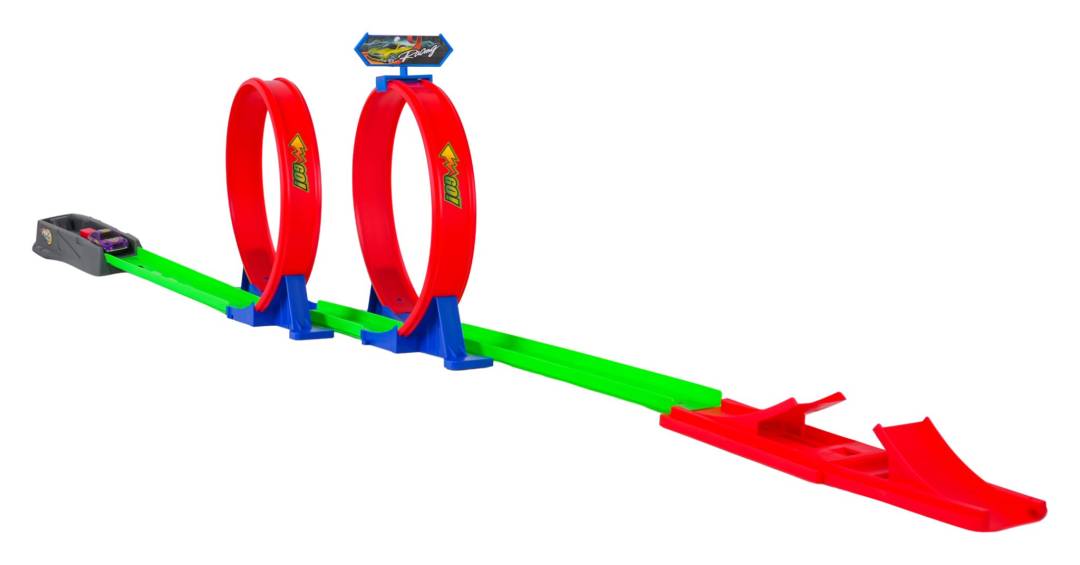 Staza s dvostrukom petljom 128 cm s autićem_3