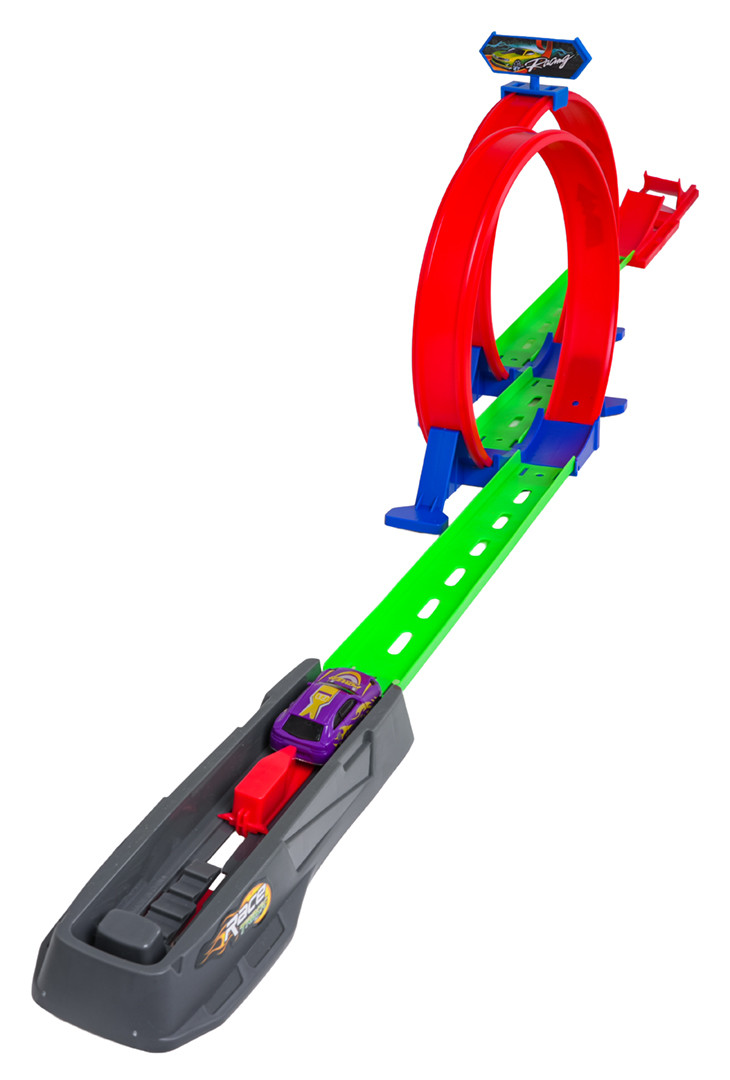 Staza s dvostrukom petljom 128 cm s autićem_4