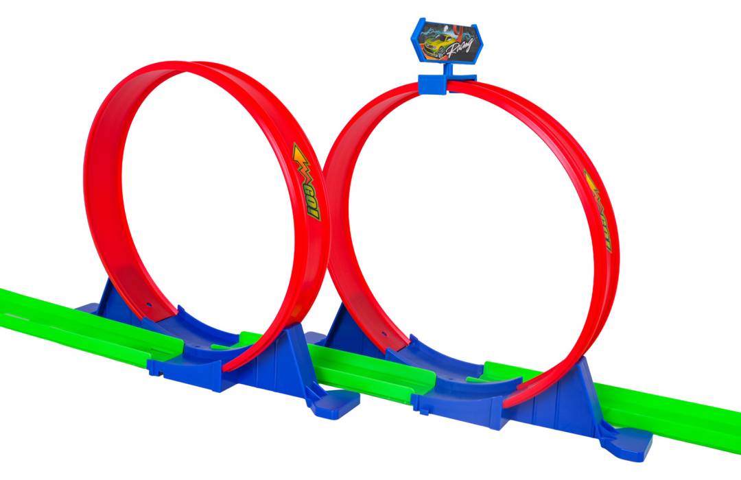 Staza s dvostrukom petljom 128 cm s autićem_5
