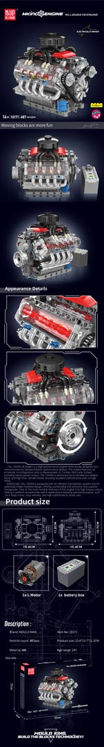 Tehničke kocke Motor 487 dijelova_1