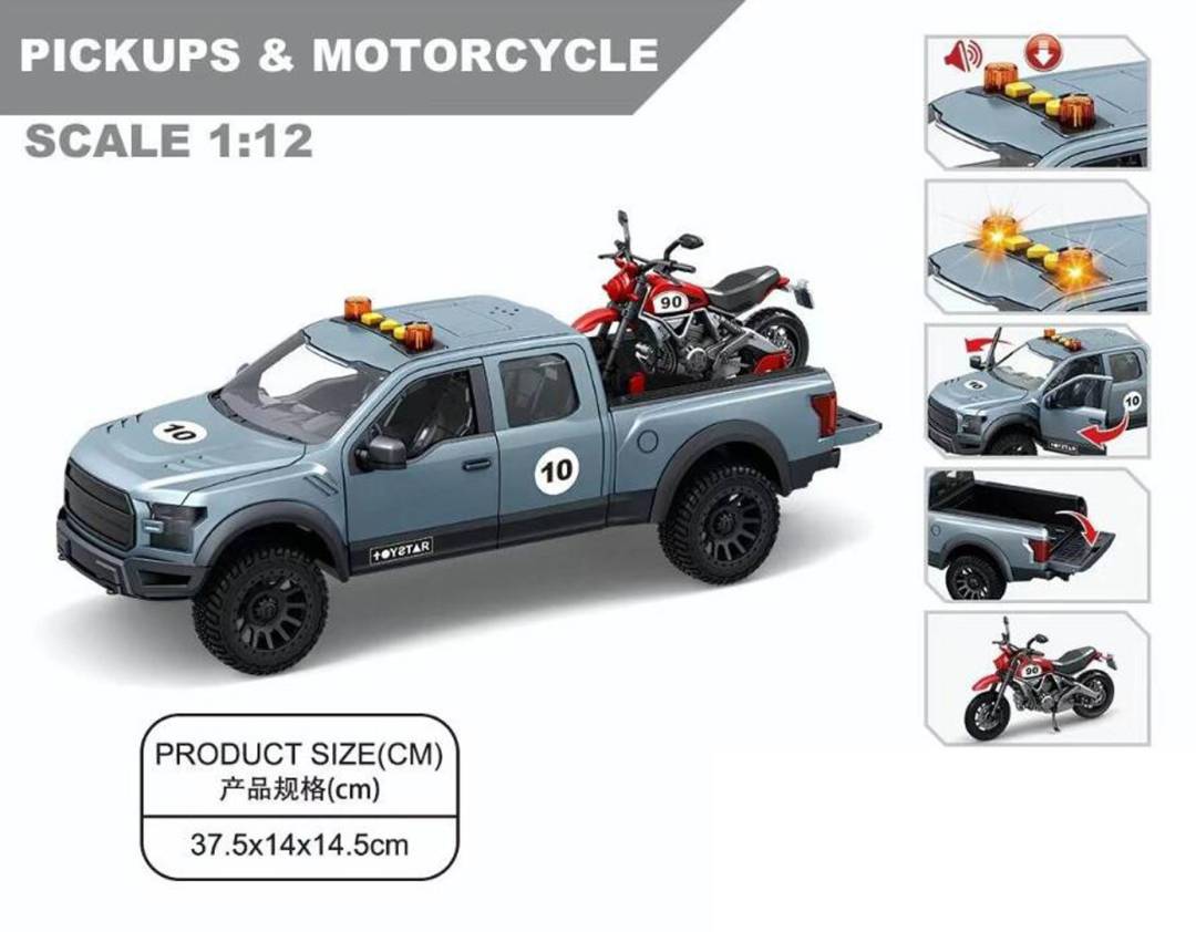 Terenski automobil s motociklom, svjetlom i zvukom_1