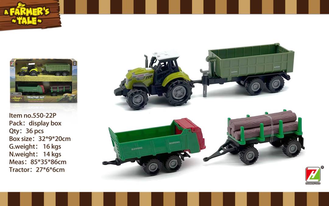 Traktor 1:48 sa svjetlima, zvukom i prikolicama_1