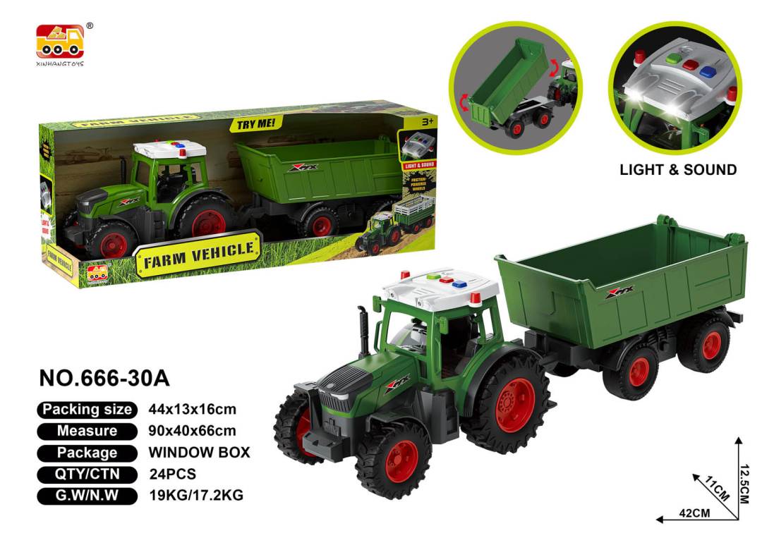 Traktor s prikolicom sa svjetlom i zvukom_1