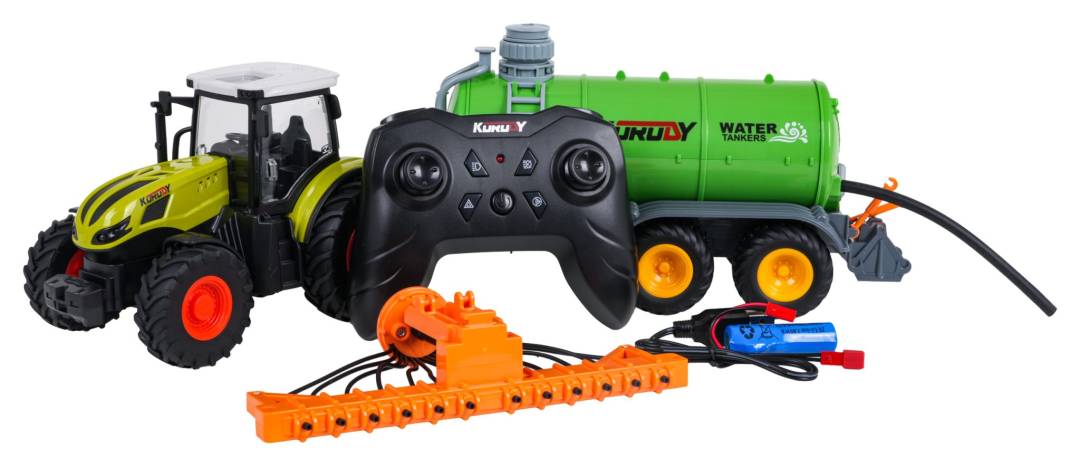 Zeleni traktor s cisternom na daljinsko upravljanje 1:24_2
