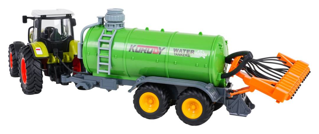 Zeleni traktor s cisternom na daljinsko upravljanje 1:24_5