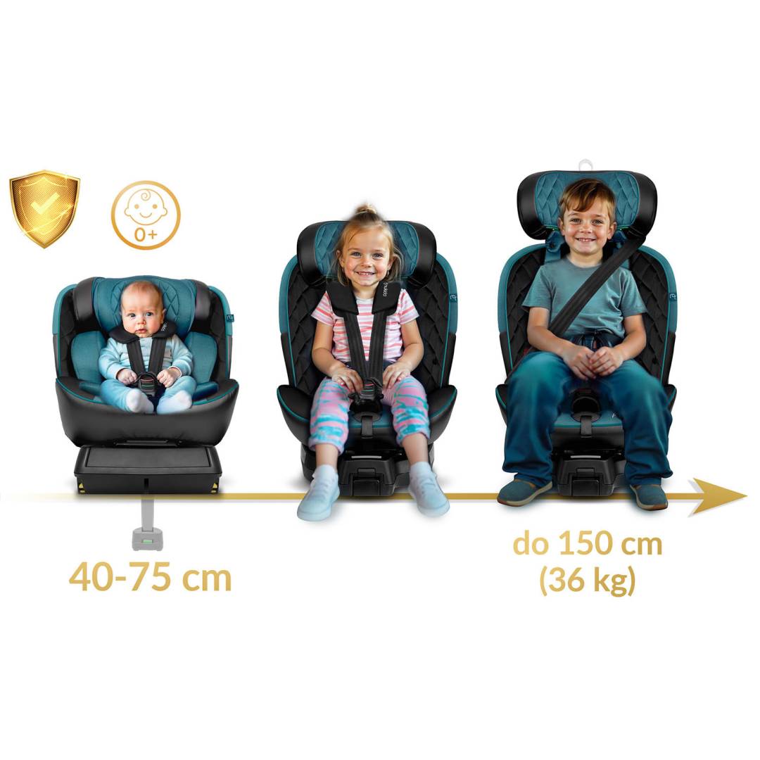 Autosjedalica Nukido Prestige Line crna i plava 0–36 kg ISOFIX_14