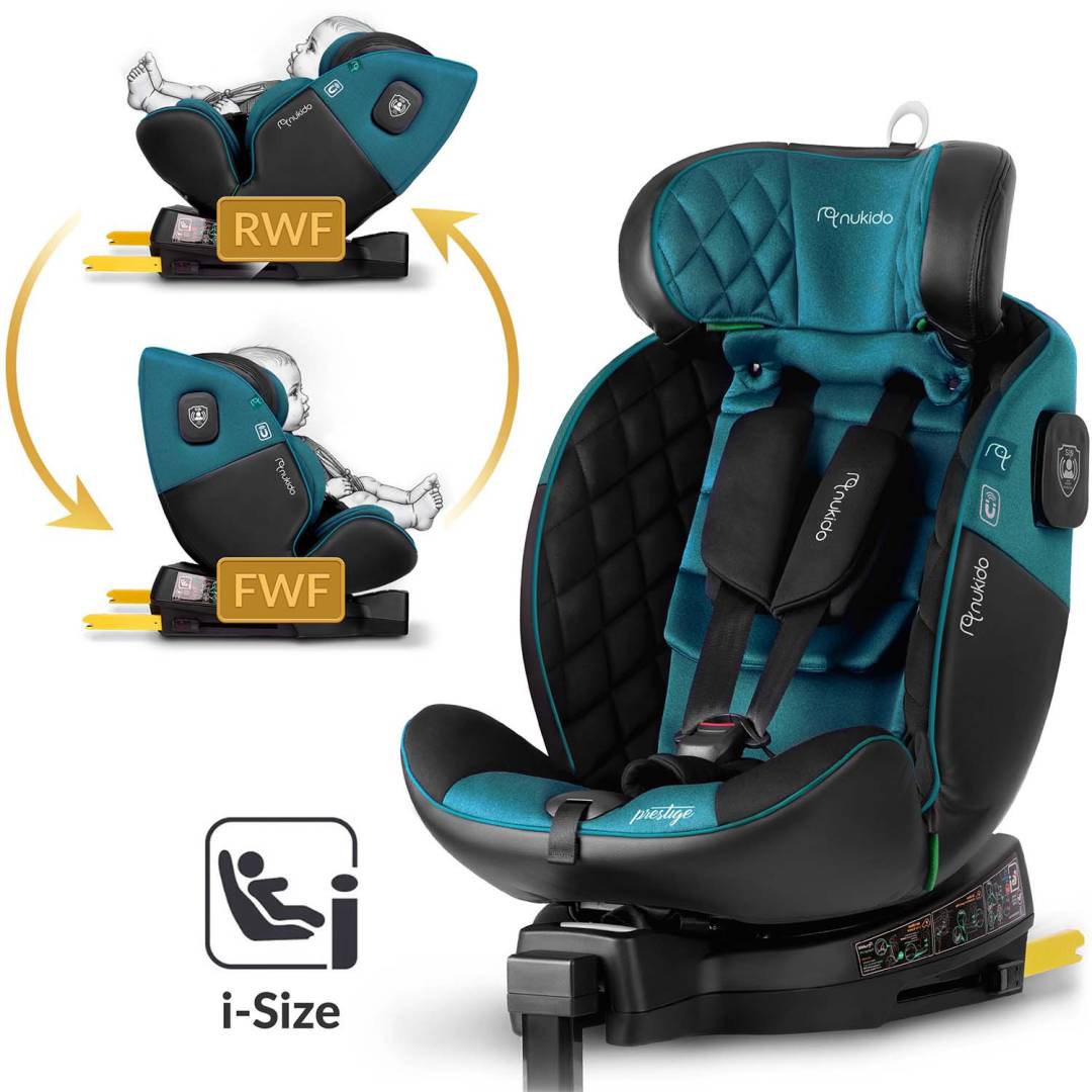 Autosjedalica Nukido Prestige Line crna i plava 0–36 kg ISOFIX_19