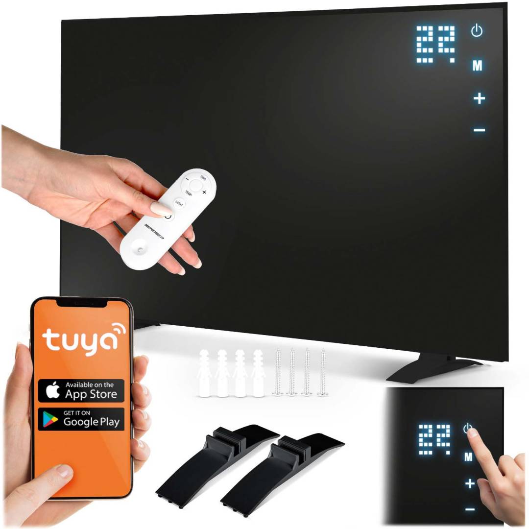 Berdsen infracrveni grijaći panel 600 W s Wi‑Fi upravljanjem crni_1