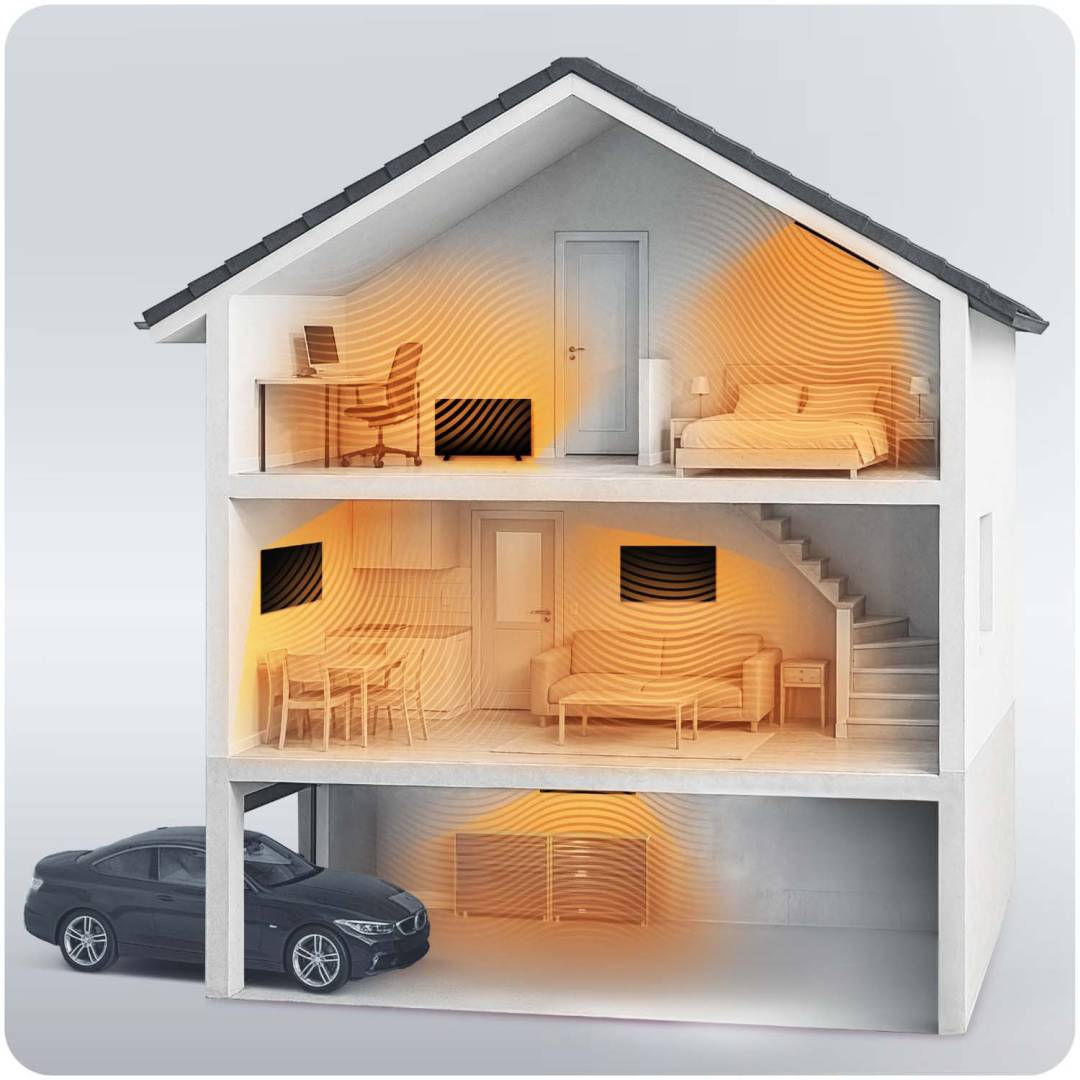 Berdsen infracrveni grijaći panel 600 W s Wi‑Fi upravljanjem crni_3