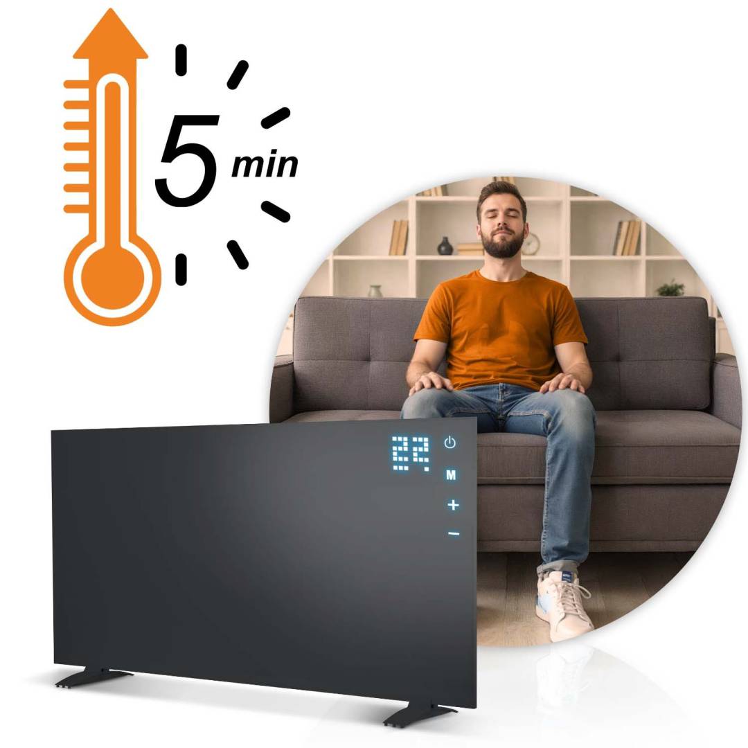 Berdsen infracrveni grijaći panel 600 W s Wi‑Fi upravljanjem crni_4