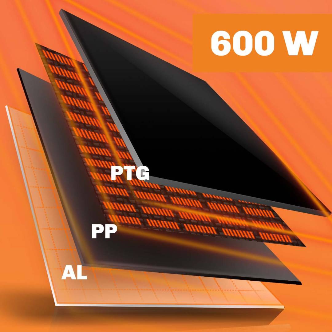 Berdsen infracrveni grijaći panel 600 W s Wi‑Fi upravljanjem crni_7