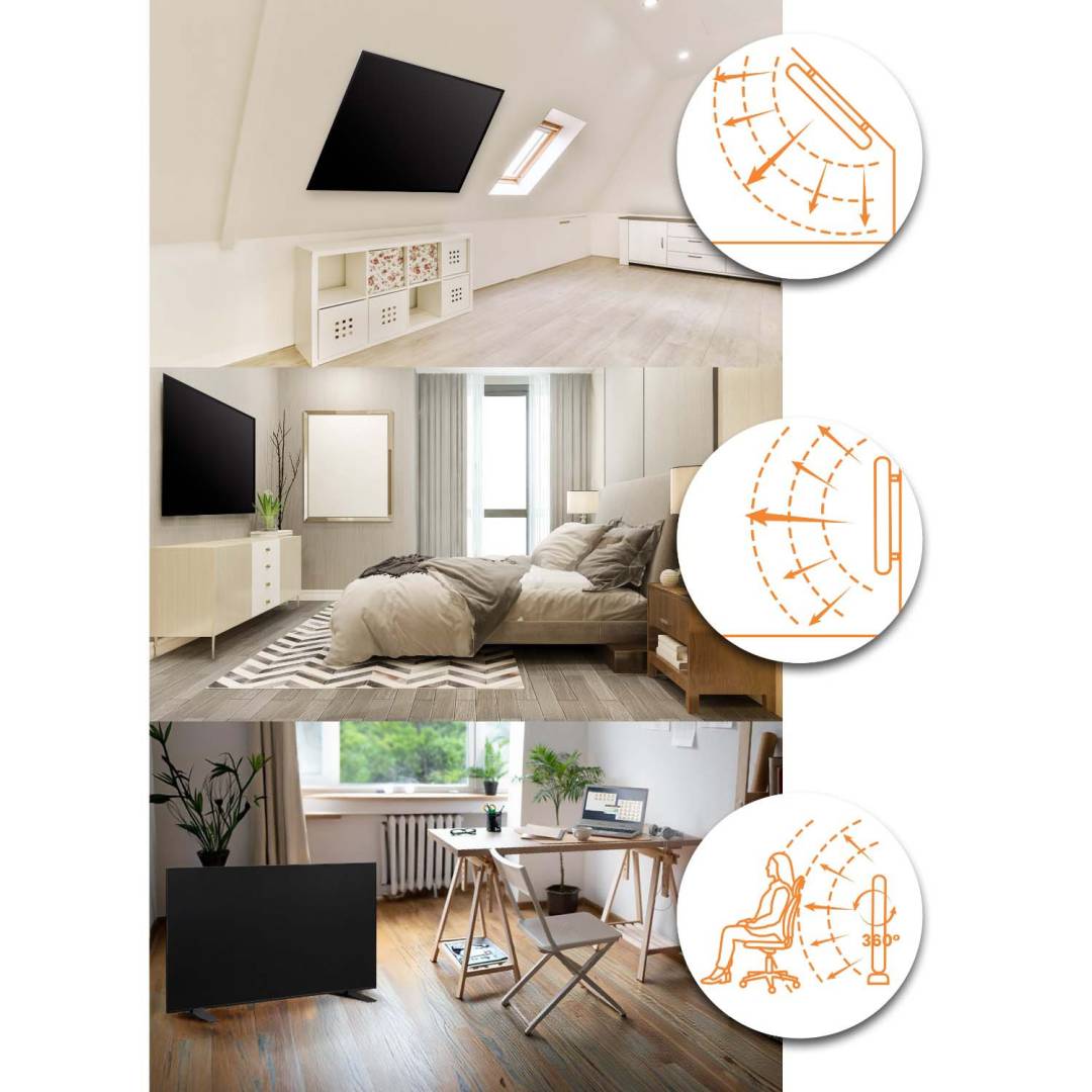 Berdsen infracrveni grijaći panel 600 W s Wi‑Fi upravljanjem crni_8