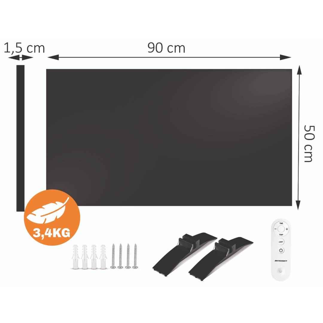 Berdsen infracrveni grijaći panel 600 W s Wi‑Fi upravljanjem crni_9
