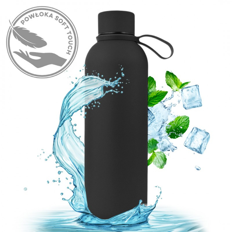 Boca za vodu – od baršuna, 500 ml, crna_1