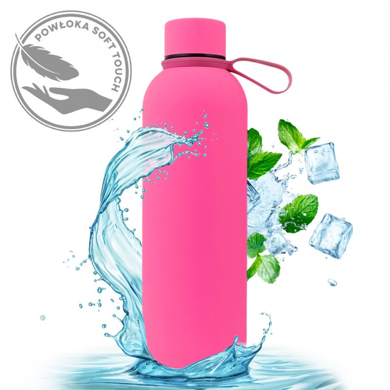 Boca za vodu – od baršuna, 500 ml, roza_1