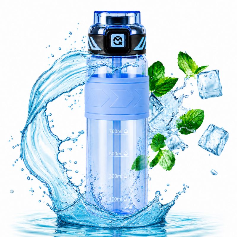 Boca za vodu – s mjerilom, 23 cm, 680 ml, plava_1