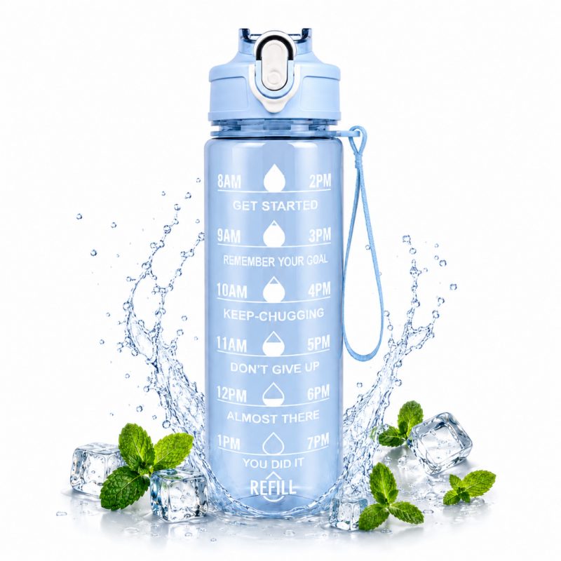 Boca za vodu – s mjerilom, 25 cm, 750 ml, plava, BD61_1