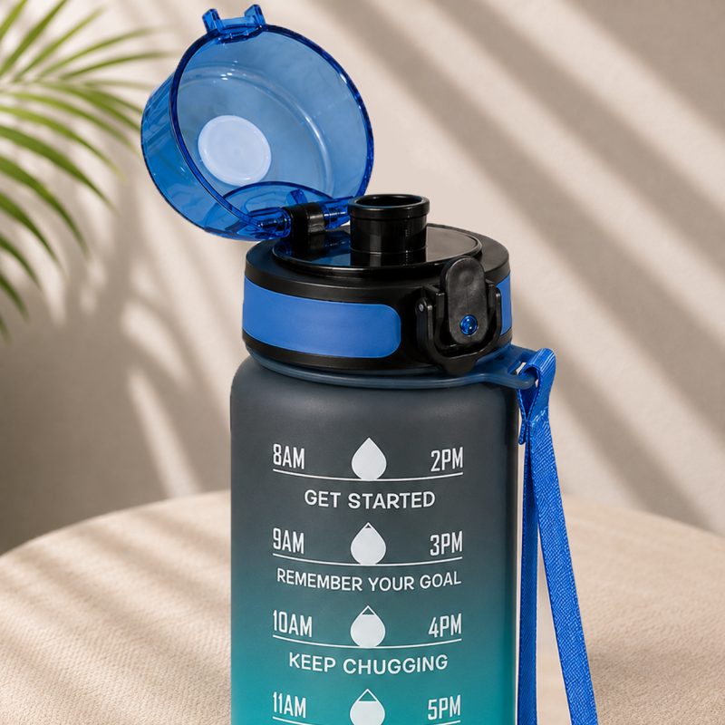 Boca za vodu – s mjerilom, 28 cm, 1000 ml, plava_4