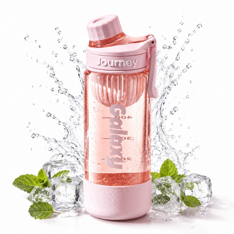Boca za vodu – s ručkom, s mjerilom, 8 cm, 800 ml, roza_1