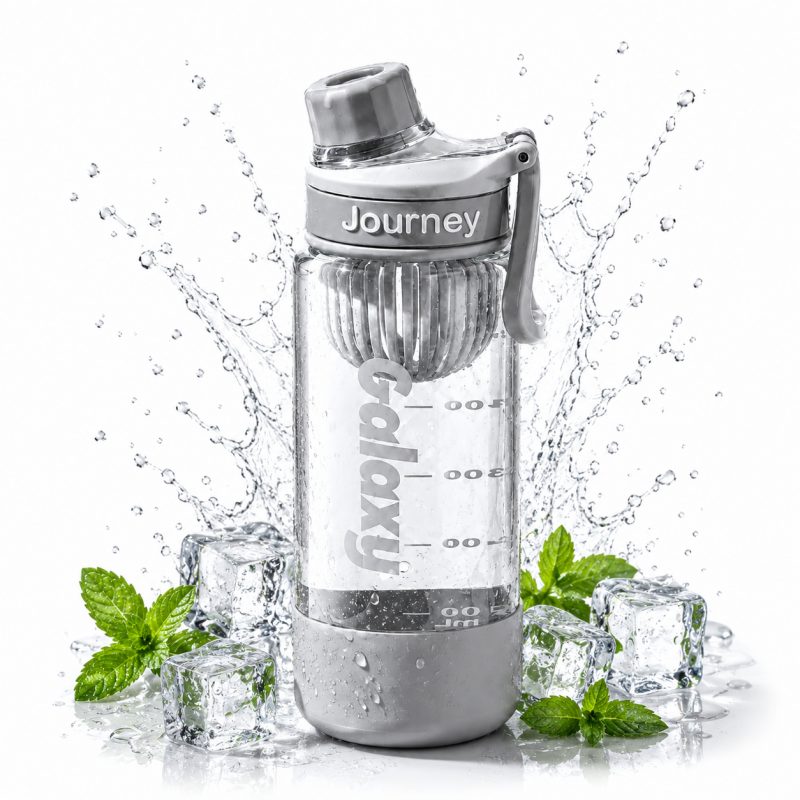 Boca za vodu – s ručkom, s mjerilom, 8 cm, 800 ml, siva_1