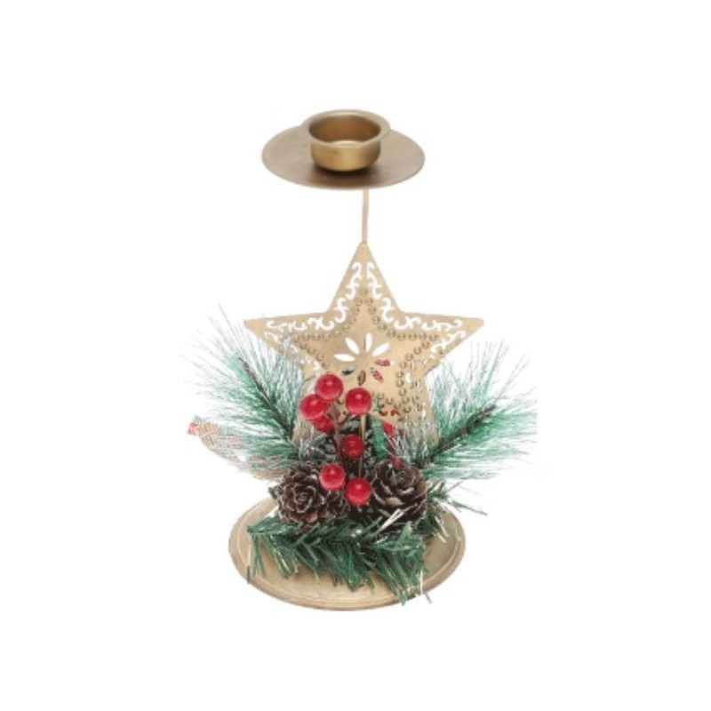 Božićna figura, 15 cm, zlatna, KSN122_2