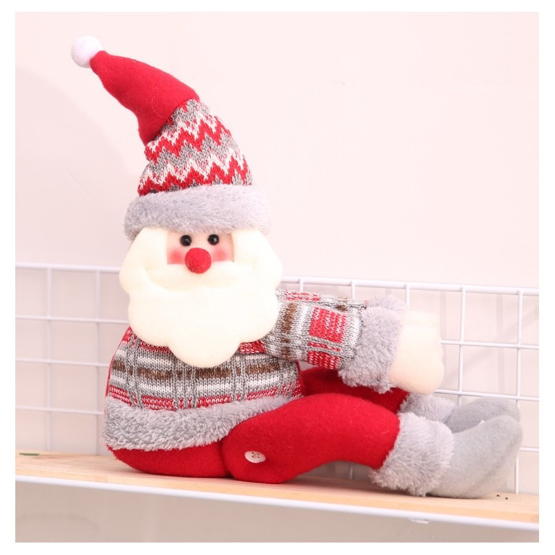 Božićna figura – Djed Božićnjak, na čičak, 34 cm_2