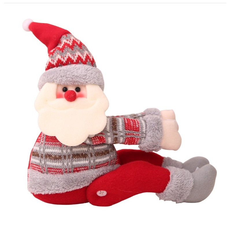 Božićna figura – Djed Božićnjak, na čičak, 34 cm_5