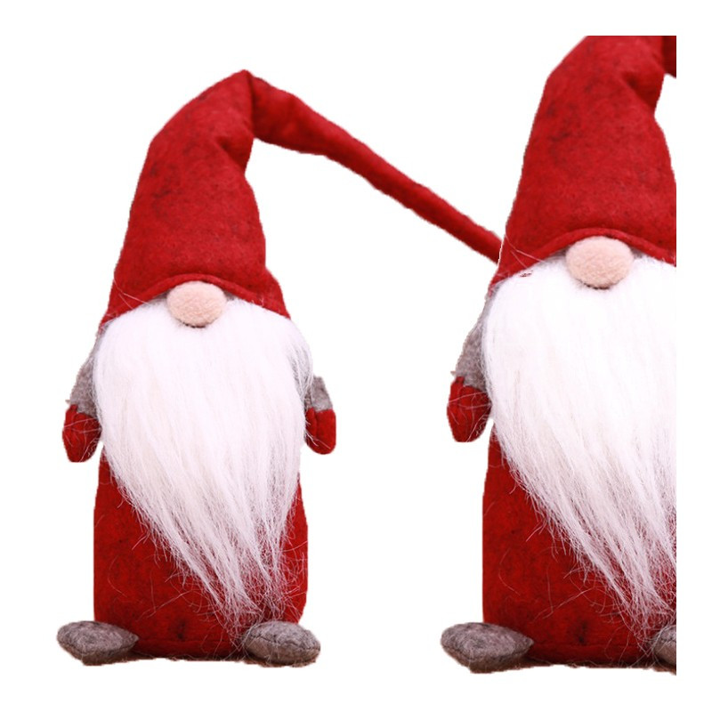 Božićna figura – Djed Božićnjak od pliša, 44 cm, crvena_1