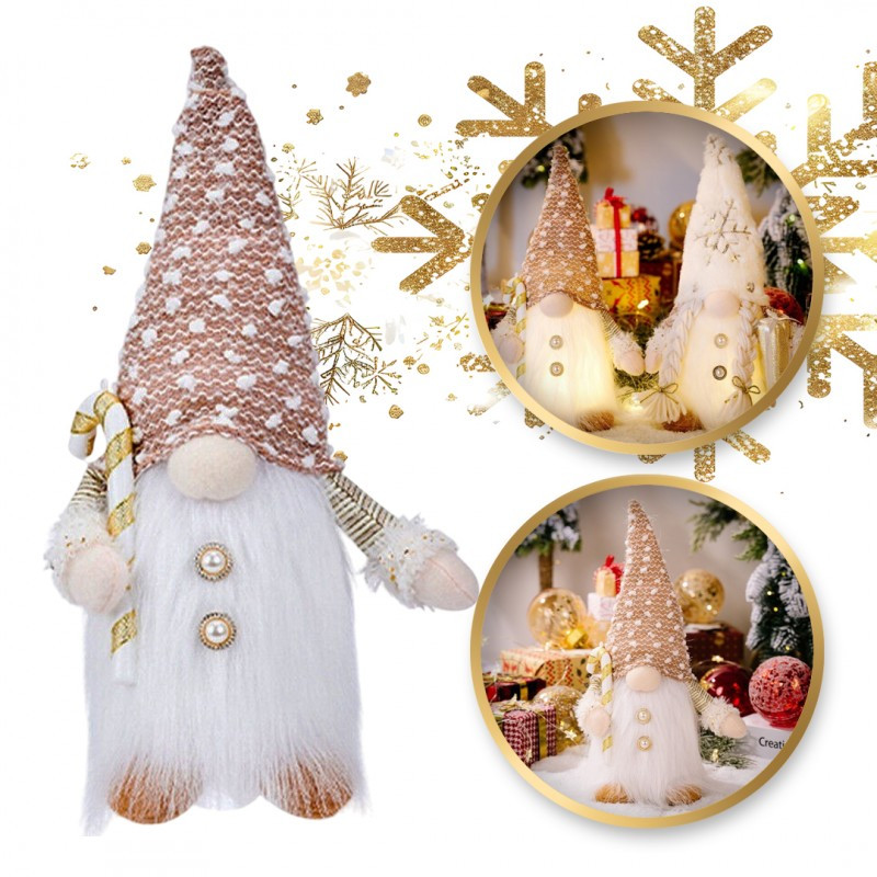 Božićna figura – patuljak od pliša, 30 cm, KSN01Z_1