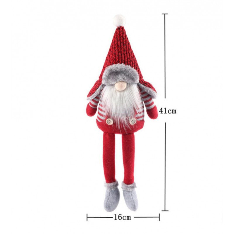 Božićna figura – patuljak od pliša, 41 cm_3