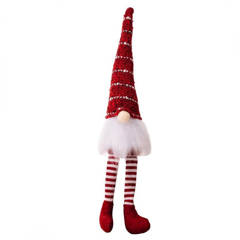 Božićna figura – patuljak od pliša, 7 cm, crvena_1
