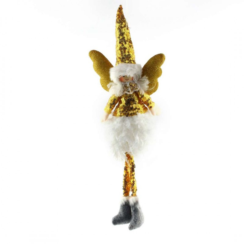 Božićna figura – sjedeći anđeo od pliša, 34 cm_3