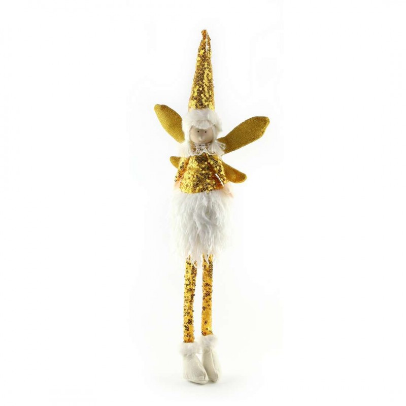 Božićna figura – sjedeći anđeo od pliša, 50 cm, ASN01Z_3