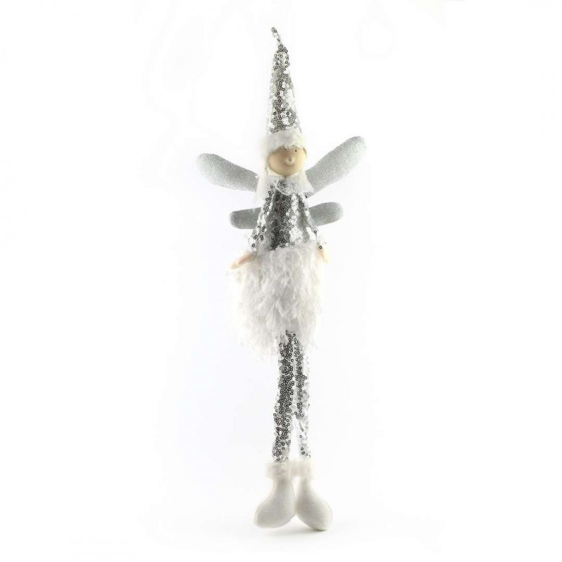 Božićna figura – sjedeći anđeo od pliša, 50 cm_3