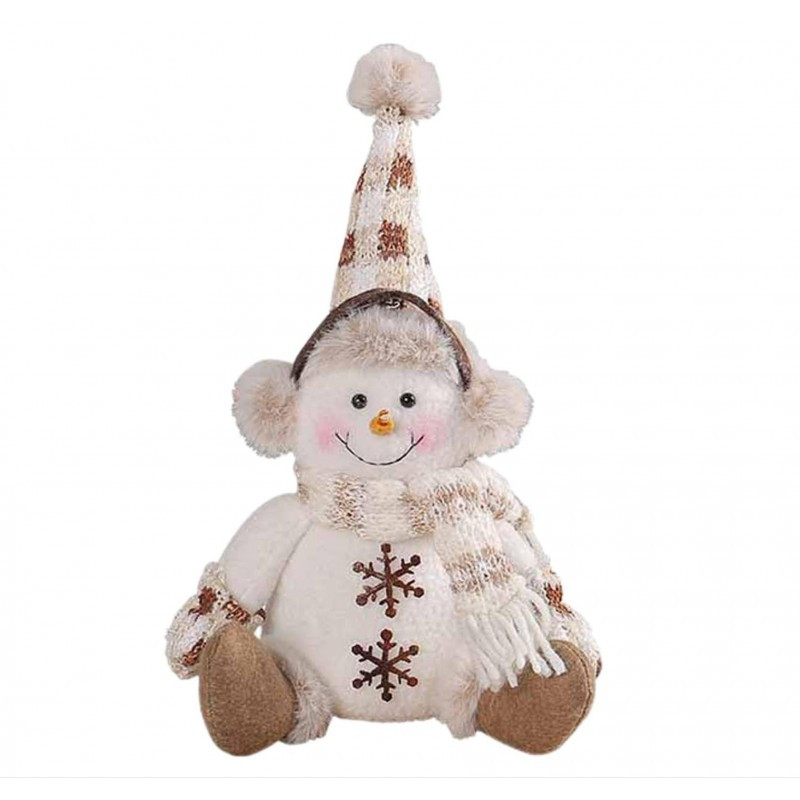 Božićna figura – snjegović od pliša, 28 cm_3