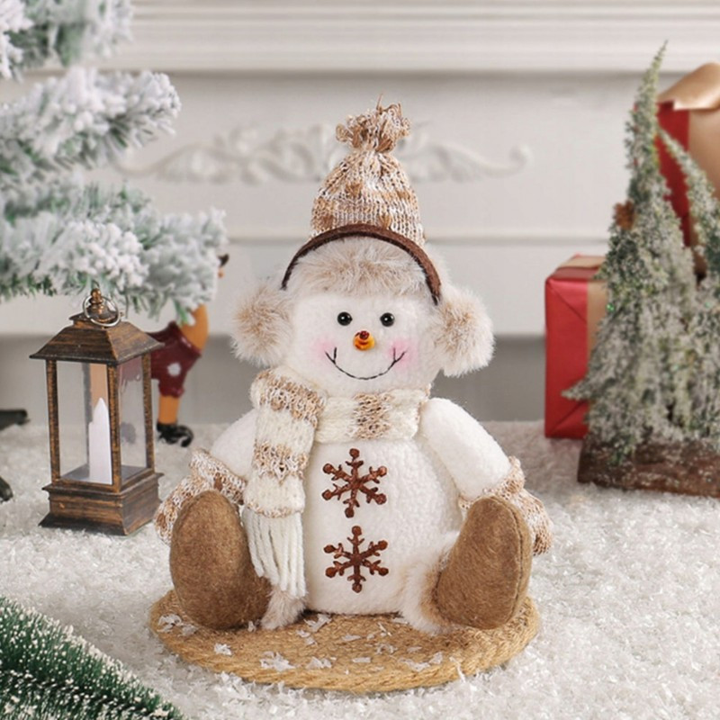 Božićna figura – snjegović od pliša, 28 cm_4