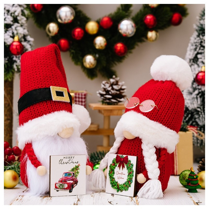 Božićna figura – stojeći patuljak, 24 cm, crvena_5