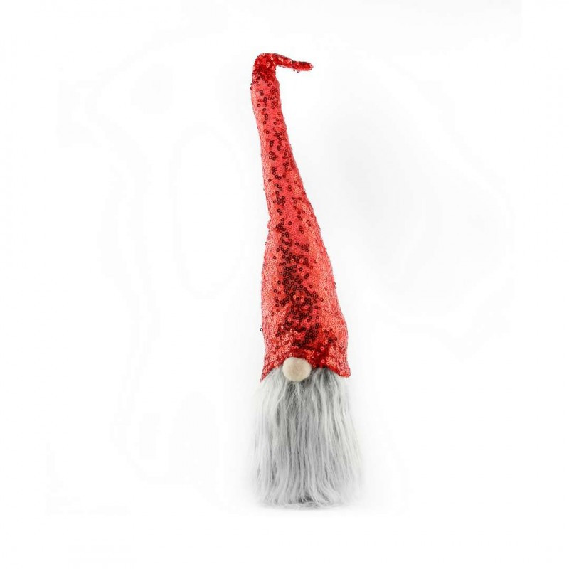 Božićna figura – stojeći patuljak od pliša, 40 cm, crvena_2