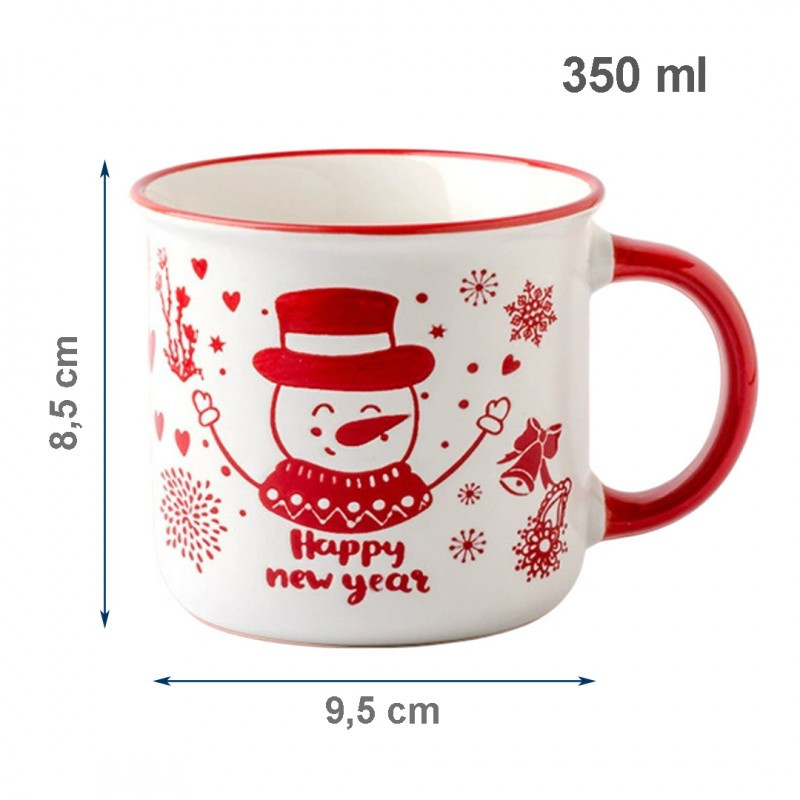Božićna šalica – u poklon kutiji, 350 ml, bijela, KB13_3