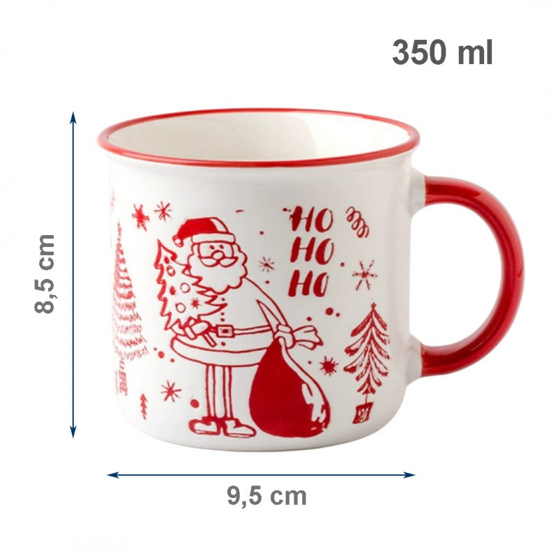 Božićna šalica – u poklon kutiji, 350 ml, bijela, KB14_3