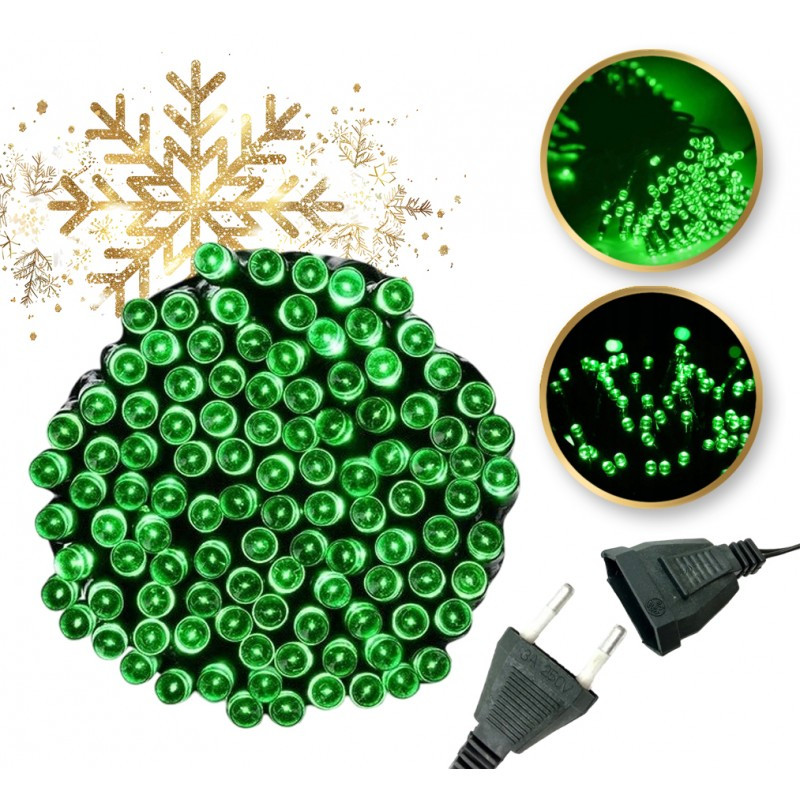 Božićne lampice – 100 LED, za unutra i van, 12×7×6 cm, zelene_2
